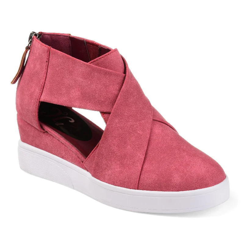 Women's Sneakers with Memory Foam Insoles for Exceptional Cushioning and ComfortJournee Collection Women's Seena Sneaker Wedge Women's Sneakers with Memory Foam Insoles for Exceptional Cushioning and ComfortJournee Collection Women's Seena Sneaker Wedge