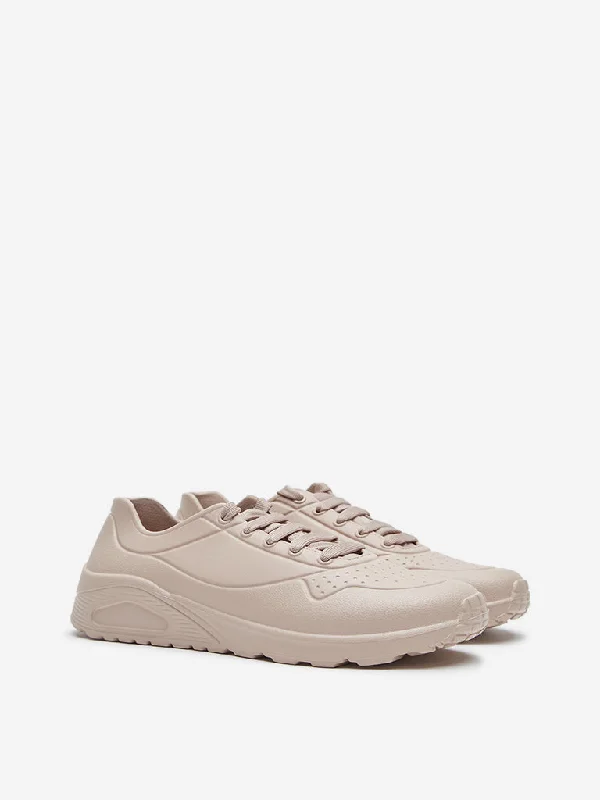Chunky - Sole Women's Platform Sneakers in White for a Trendy Street Style LookLUNA BLU Dusty Pink Lace-Up Sneakers Chunky - Sole Women's Platform Sneakers in White for a Trendy Street Style LookLUNA BLU Dusty Pink Lace-Up Sneakers