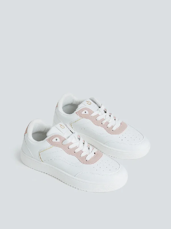Lightweight Knit Women's Sneakers with Arch Support for All - Day ComfortLUNA BLU White Colour-Blocked Sneakers Lightweight Knit Women's Sneakers with Arch Support for All - Day ComfortLUNA BLU White Colour-Blocked Sneakers