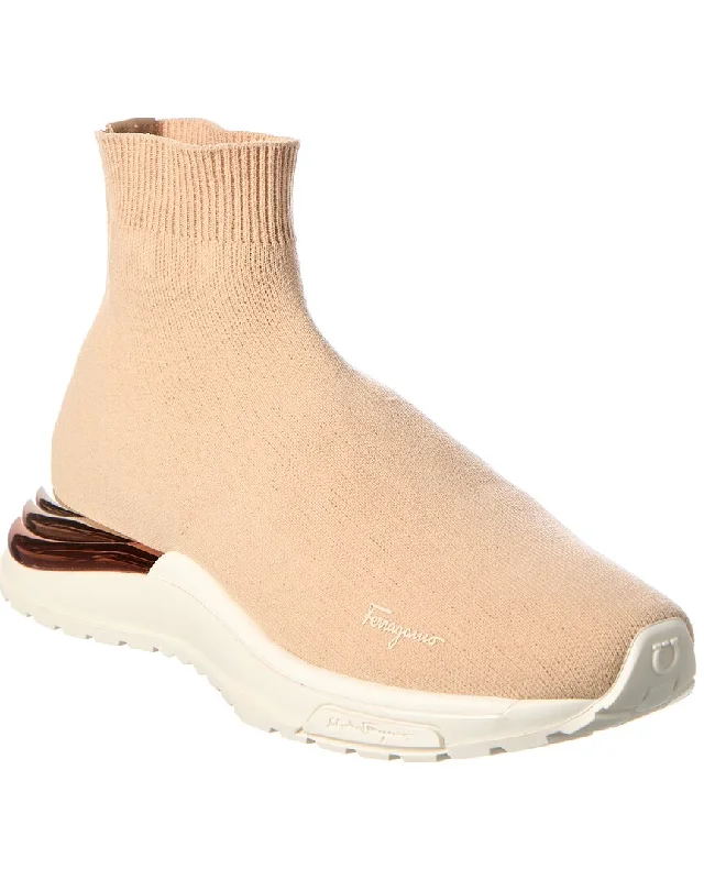 Lace - Up Women's Athletic Sneakers with Shock - Absorbing Midsoles for Intense WorkoutsSalvatore Ferragamo Ninette Knit Sock Sneaker Lace - Up Women's Athletic Sneakers with Shock - Absorbing Midsoles for Intense WorkoutsSalvatore Ferragamo Ninette Knit Sock Sneaker