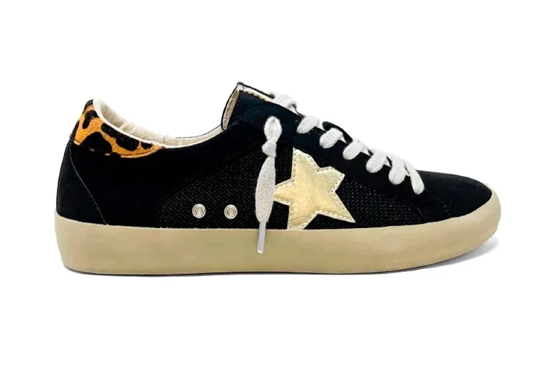 Women's Sneakers with Hidden Wedges for a Subtle Height Boost and Added StyleWomen's Paula Mesh Sneakers In Black Leopard Women's Sneakers with Hidden Wedges for a Subtle Height Boost and Added StyleWomen's Paula Mesh Sneakers In Black Leopard
