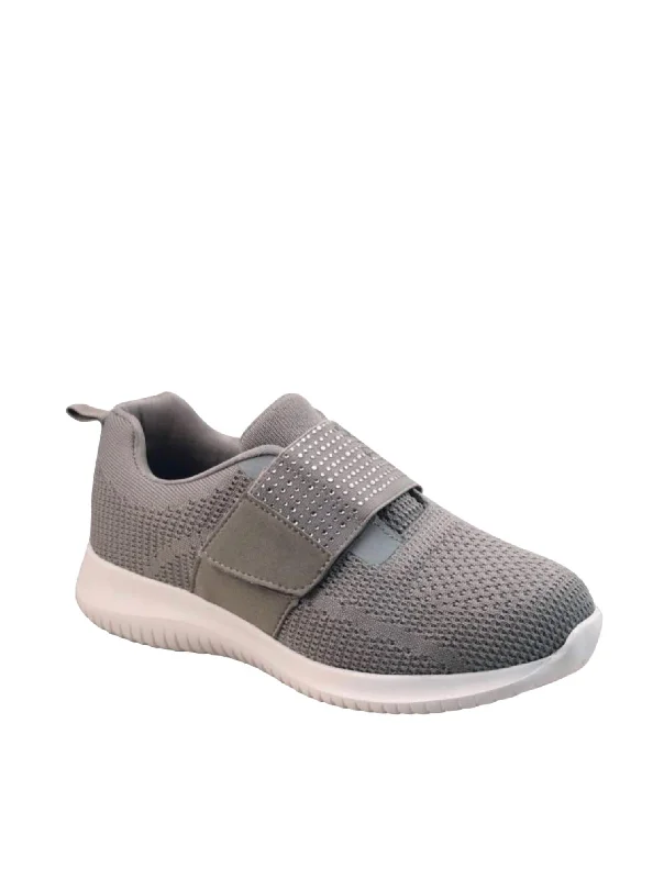 Women's Sneakers with Heel - Stabilizing Technology for Better Balance During RunningAlign Velcro-Strap Mesh Sneaker In Grey Women's Sneakers with Heel - Stabilizing Technology for Better Balance During RunningAlign Velcro-Strap Mesh Sneaker In Grey