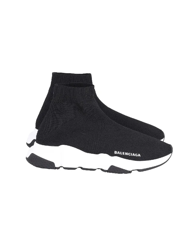 Chunky - Sole Women's Platform Sneakers in White for a Trendy Street Style LookBalenciaga Speed Recycled Knit Sneakers in Black Polyester Chunky - Sole Women's Platform Sneakers in White for a Trendy Street Style LookBalenciaga Speed Recycled Knit Sneakers in Black Polyester