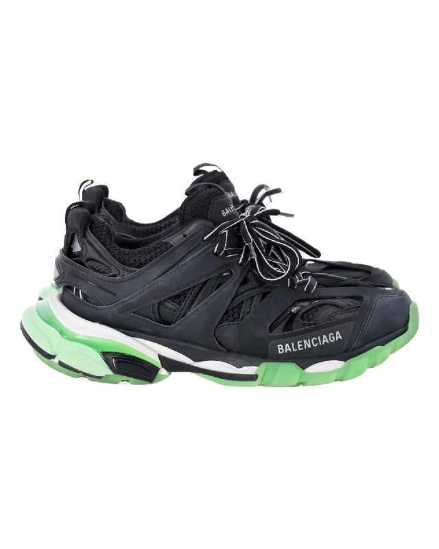 Women's Sneakers with Hidden Wedges for a Subtle Height Boost and Added StyleBalenciaga Track Sneakers in Black Polyurethane Women's Sneakers with Hidden Wedges for a Subtle Height Boost and Added StyleBalenciaga Track Sneakers in Black Polyurethane