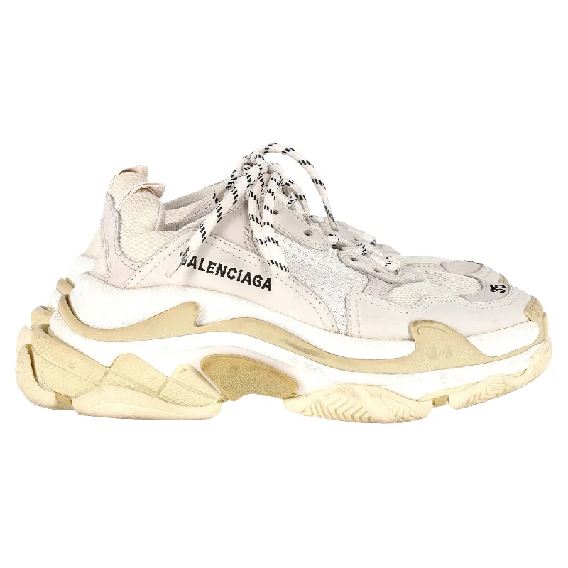 Slip - On Women's Canvas Sneakers in Navy for Easy and Effortless WearBalenciaga Triple S Sneakers in Cream Polyester Slip - On Women's Canvas Sneakers in Navy for Easy and Effortless WearBalenciaga Triple S Sneakers in Cream Polyester
