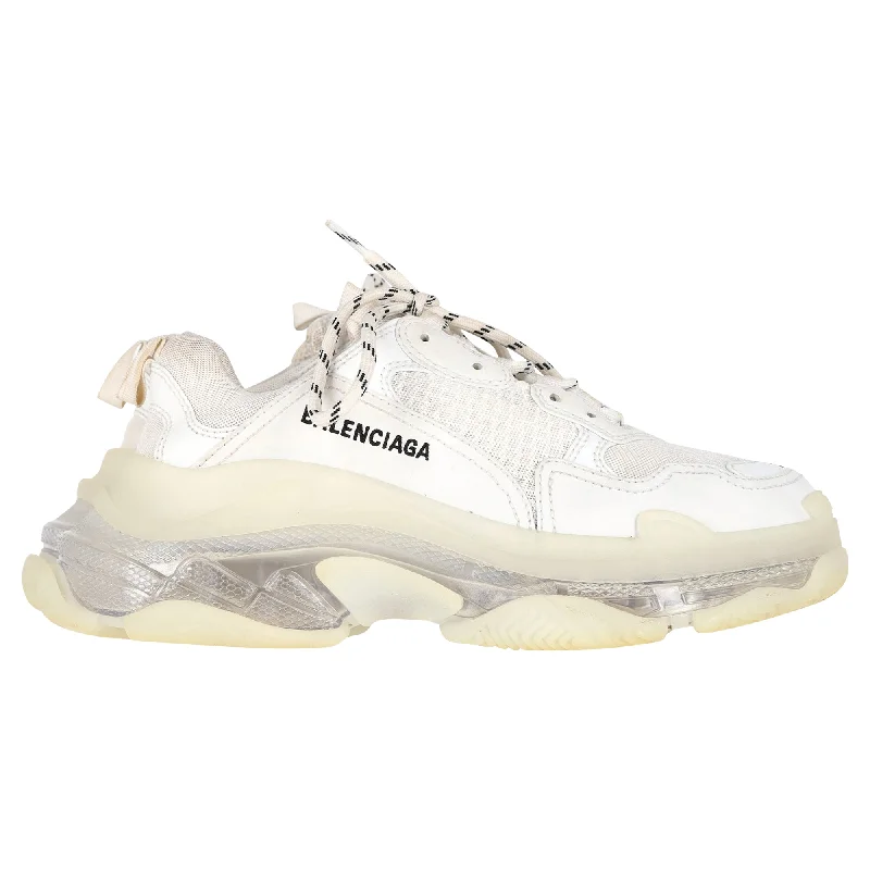 Women's Sneakers with Adjustable Straps for a Customized Fit During High - Impact ExercisesBalenciaga Triple S Women's Sneaker in White Polyester Women's Sneakers with Adjustable Straps for a Customized Fit During High - Impact ExercisesBalenciaga Triple S Women's Sneaker in White Polyester