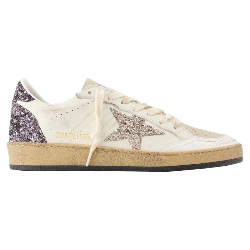 Foldable Women's Travel Sneakers for Compact Storage in LuggageBallstar Sneakers - Golden Goose Deluxe Brand - Leather - White Foldable Women's Travel Sneakers for Compact Storage in LuggageBallstar Sneakers - Golden Goose Deluxe Brand - Leather - White