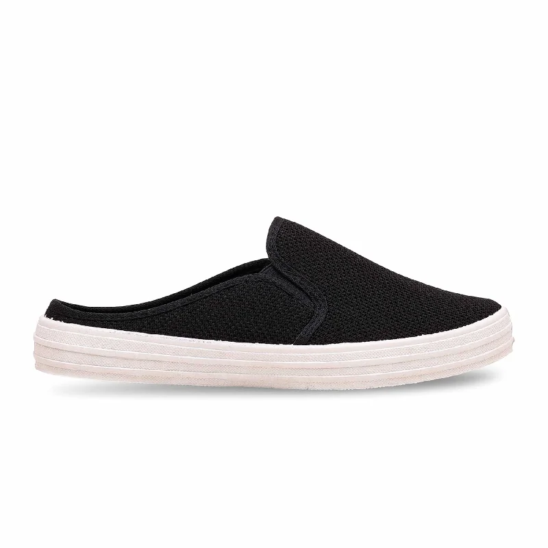 Slip - On Women's Canvas Sneakers in Navy for Easy and Effortless WearBlack Casual Sneaker WN6152 Slip - On Women's Canvas Sneakers in Navy for Easy and Effortless WearBlack Casual Sneaker WN6152