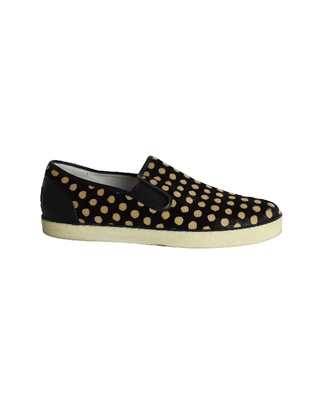 High - Top Women's Leather Sneakers in Black for a Stylish and Durable OptionBottega Veneta Polka-dot Pony-style Slip-on Sneakers in Black Calfskin Leather High - Top Women's Leather Sneakers in Black for a Stylish and Durable OptionBottega Veneta Polka-dot Pony-style Slip-on Sneakers in Black Calfskin Leather