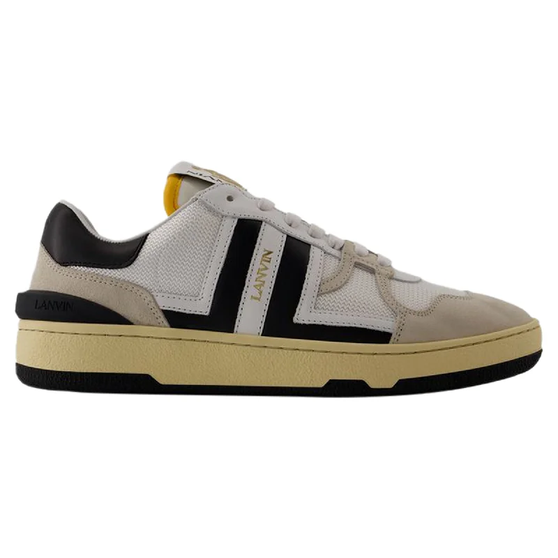 High - Top Women's Leather Sneakers in Black for a Stylish and Durable OptionClay Low Top Sneakers - Lanvin - Leather - White/Black High - Top Women's Leather Sneakers in Black for a Stylish and Durable OptionClay Low Top Sneakers - Lanvin - Leather - White/Black