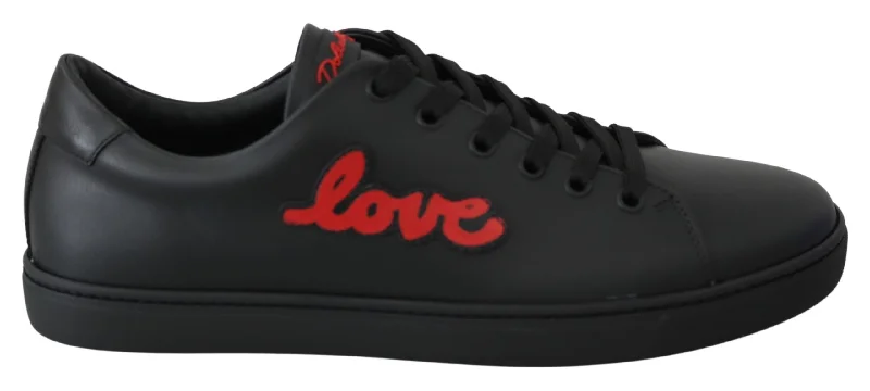 Vegan - Friendly Women's Sneakers Made from Recycled Materials for an Eco - Conscious ChoiceDolce & Gabbana Elegant Leather Sneakers with  Women's Accents