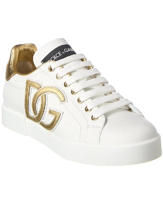 Women's Sneakers with Heel - Stabilizing Technology for Better Balance During RunningDolce & Gabbana Portofino DG Logo Leather Sneaker Women's Sneakers with Heel - Stabilizing Technology for Better Balance During RunningDolce & Gabbana Portofino DG Logo Leather Sneaker