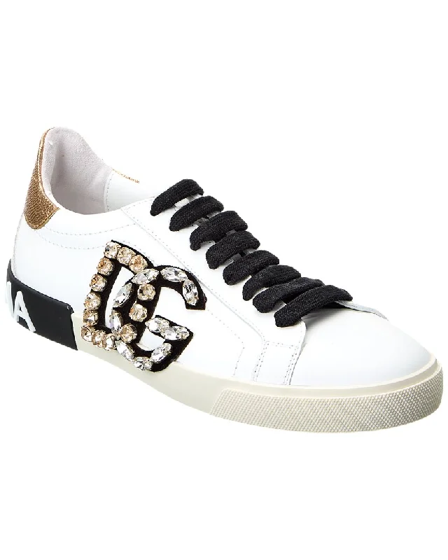 Low - Top Women's Tennis Sneakers in Bright Neon for a Pop of Color on the CourtDolce & Gabbana Portofino Vintage Leather Sneaker Low - Top Women's Tennis Sneakers in Bright Neon for a Pop of Color on the CourtDolce & Gabbana Portofino Vintage Leather Sneaker