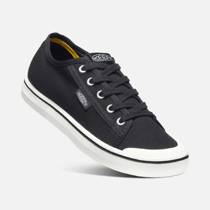 Lightweight Knit Women's Sneakers with Arch Support for All - Day ComfortElsa Canvas Retro Sneaker In Black And Star White Lightweight Knit Women's Sneakers with Arch Support for All - Day ComfortElsa Canvas Retro Sneaker In Black And Star White