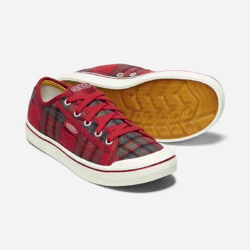 High - Top Women's Leather Sneakers in Black for a Stylish and Durable OptionElsa Sneaker In Red Plaid/red Dahlia High - Top Women's Leather Sneakers in Black for a Stylish and Durable OptionElsa Sneaker In Red Plaid/red Dahlia