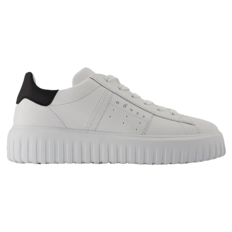 Chunky - Sole Women's Platform Sneakers in White for a Trendy Street Style LookH Stripes New Sneakers - Hogan - Leather - White Chunky - Sole Women's Platform Sneakers in White for a Trendy Street Style LookH Stripes New Sneakers - Hogan - Leather - White