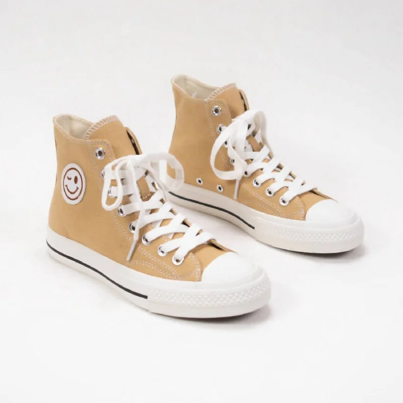 Lace - Up Women's Athletic Sneakers with Shock - Absorbing Midsoles for Intense WorkoutsHattie Sneaker In Camel Lace - Up Women's Athletic Sneakers with Shock - Absorbing Midsoles for Intense WorkoutsHattie Sneaker In Camel