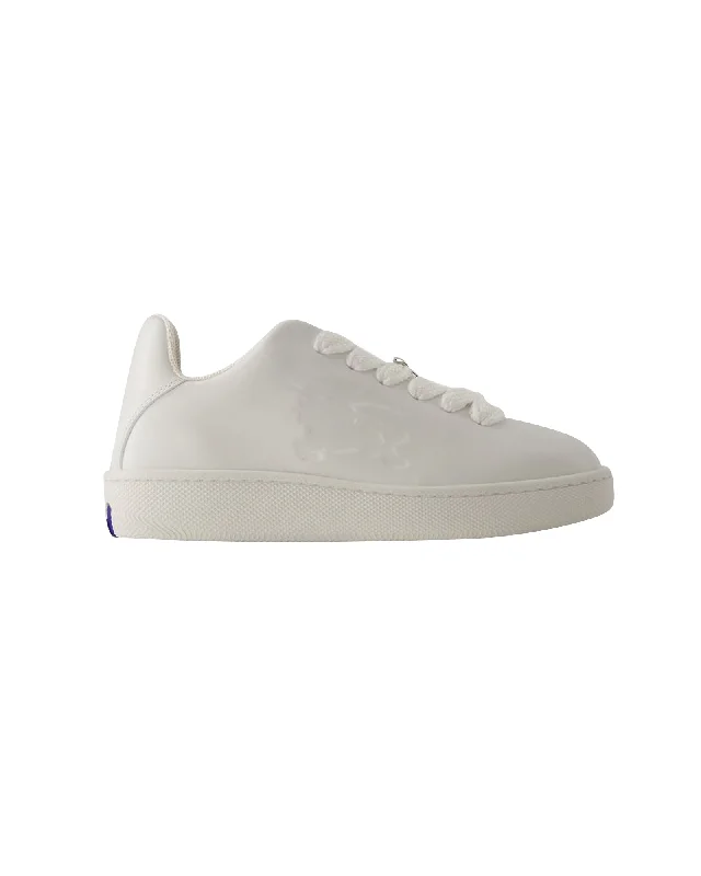 Breathable Mesh Women's Running Sneakers with Reflective Trim for Nighttime JoggingLf Box Sneakers - Burberry - Leather - White Breathable Mesh Women's Running Sneakers with Reflective Trim for Nighttime JoggingLf Box Sneakers - Burberry - Leather - White