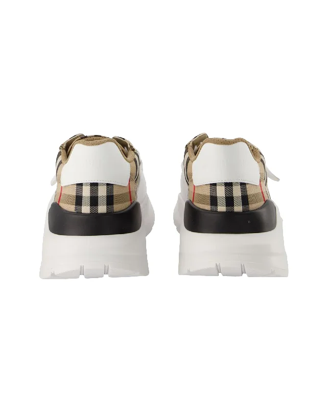 Women's Sneakers with Hidden Wedges for a Subtle Height Boost and Added StyleLf Tnr New Regis L Chk Sneakers - Burberry - Multi - Cotton Women's Sneakers with Hidden Wedges for a Subtle Height Boost and Added StyleLf Tnr New Regis L Chk Sneakers - Burberry - Multi - Cotton