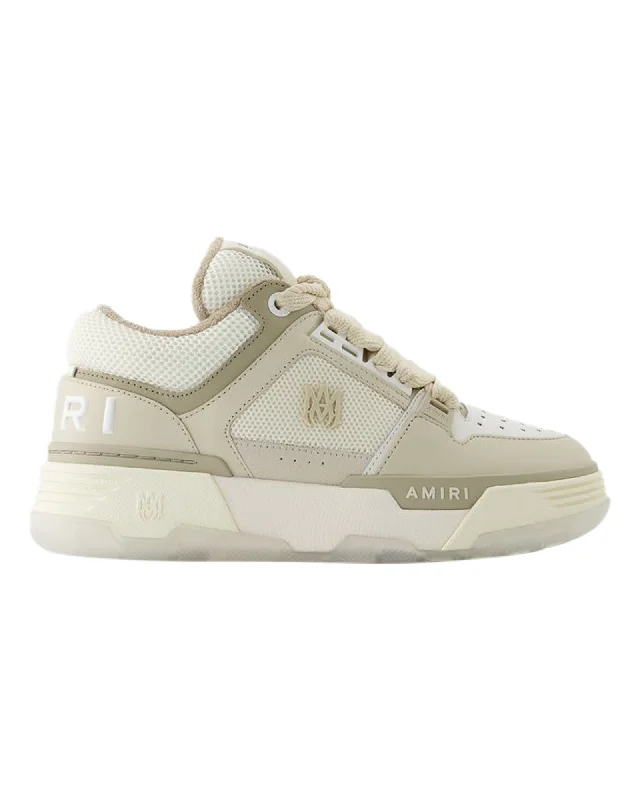 Foldable Women's Travel Sneakers for Compact Storage in LuggageMa-1 Sneakers - Amiri - Leather - Beige Foldable Women's Travel Sneakers for Compact Storage in LuggageMa-1 Sneakers - Amiri - Leather - Beige