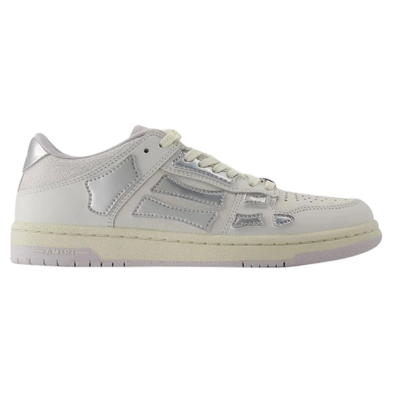 Women's Sneakers with Removable Insoles for Easy Cleaning and CustomizationMetallic Skel Top Low Sneakers - Amiri - Synthetic - White Women's Sneakers with Removable Insoles for Easy Cleaning and CustomizationMetallic Skel Top Low Sneakers - Amiri - Synthetic - White