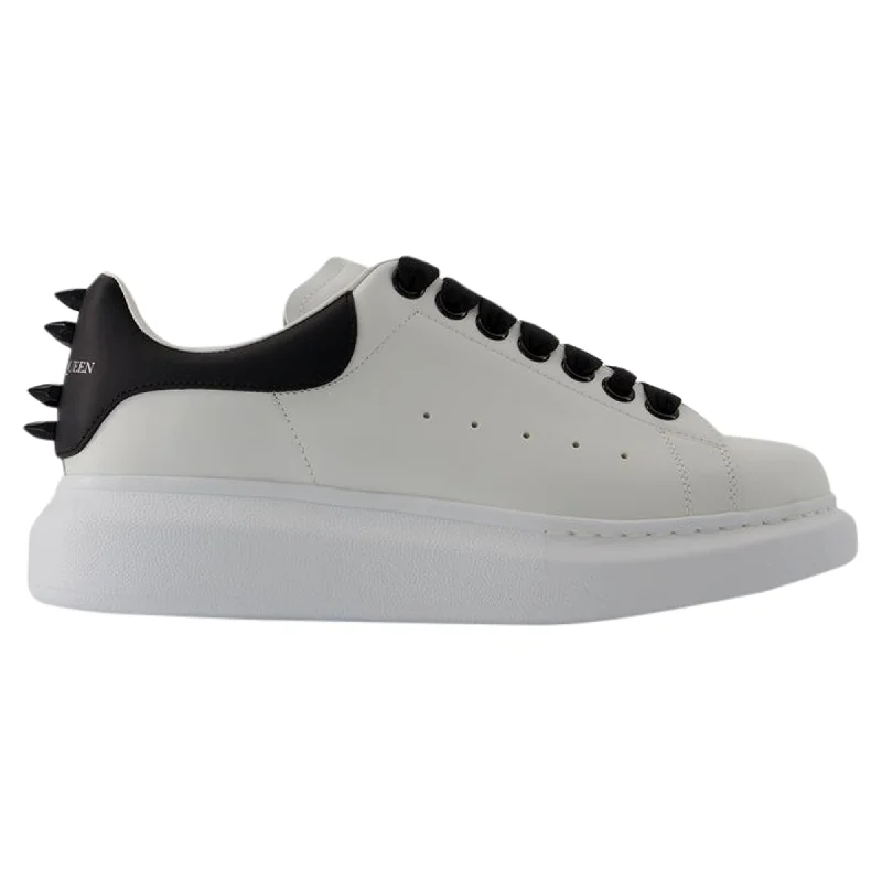 Lightweight Knit Women's Sneakers with Arch Support for All - Day ComfortOversized Sneakers - Alexander McQueen - Leather - White/Black Lightweight Knit Women's Sneakers with Arch Support for All - Day ComfortOversized Sneakers - Alexander McQueen - Leather - White/Black