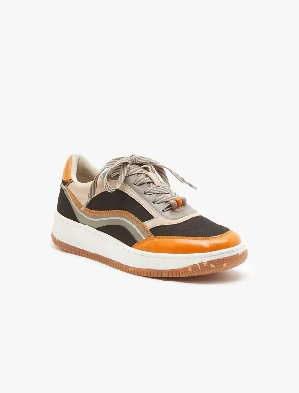 Water - Resistant Women's Hiking Sneakers with Traction Outsoles for Outdoor AdventuresRebel Sneaker In Orange/brown Water - Resistant Women's Hiking Sneakers with Traction Outsoles for Outdoor AdventuresRebel Sneaker In Orange/brown