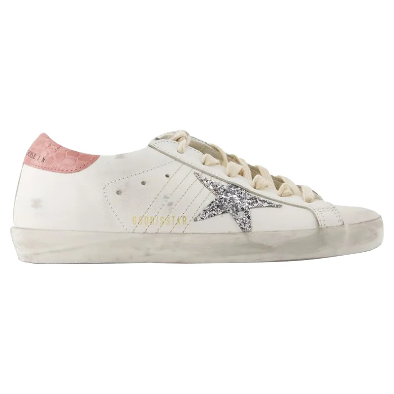 Low - Top Women's Tennis Sneakers in Bright Neon for a Pop of Color on the CourtSuper Star Sneakers - Golden Goose Deluxe Brand - Leather - White Low - Top Women's Tennis Sneakers in Bright Neon for a Pop of Color on the CourtSuper Star Sneakers - Golden Goose Deluxe Brand - Leather - White