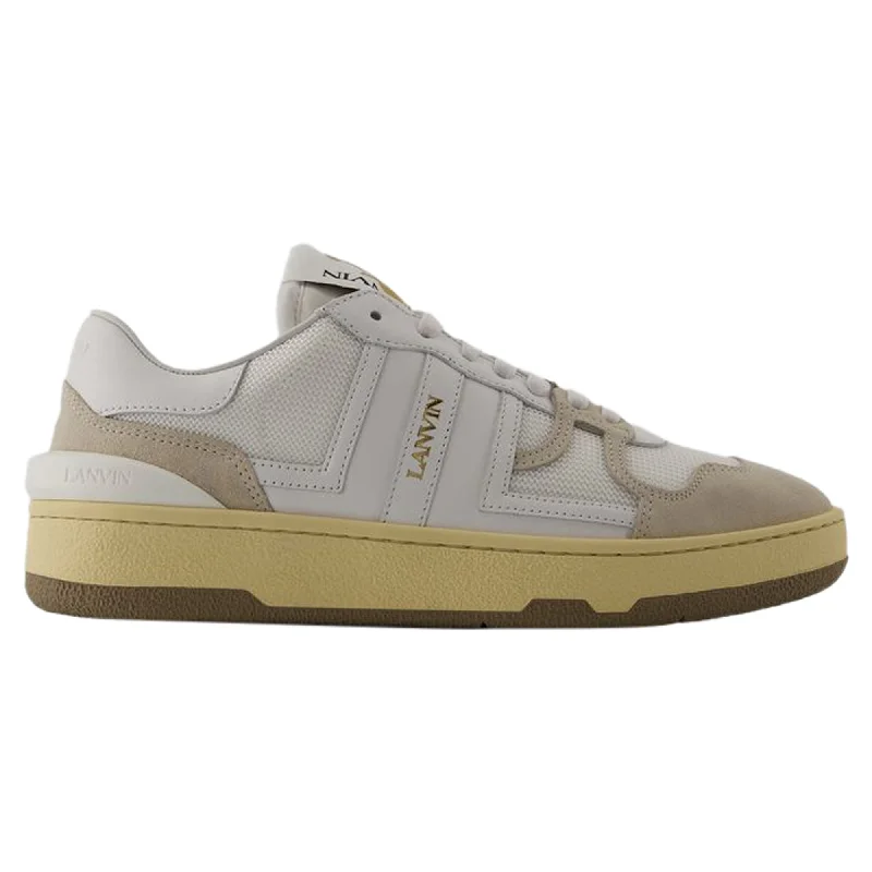 Breathable Mesh Women's Running Sneakers with Reflective Trim for Nighttime JoggingTennis Low Top Sneakers - Lanvin - Leather - White Breathable Mesh Women's Running Sneakers with Reflective Trim for Nighttime JoggingTennis Low Top Sneakers - Lanvin - Leather - White