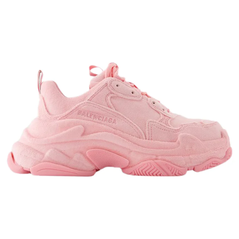 Wide - Width Women's Sneakers for Comfortable Fit for Those with Wider FeetTriple S Sneakers - Balenciaga - Leather - Pink Wide - Width Women's Sneakers for Comfortable Fit for Those with Wider FeetTriple S Sneakers - Balenciaga - Leather - Pink