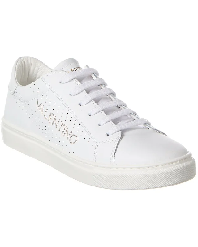 Chunky - Sole Women's Platform Sneakers in White for a Trendy Street Style LookValentino by Mario Valentino Kara Leather Sneaker Chunky - Sole Women's Platform Sneakers in White for a Trendy Street Style LookValentino by Mario Valentino Kara Leather Sneaker