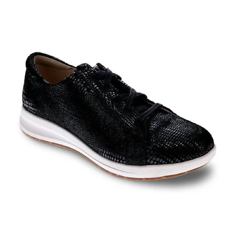 Patterned Print Women's Sneakers in Floral Designs for a Feminine and Fashion - Forward LookWomen's Athens Sneaker - Medium Width In Black Lizard Patterned Print Women's Sneakers in Floral Designs for a Feminine and Fashion - Forward LookWomen's Athens Sneaker - Medium Width In Black Lizard