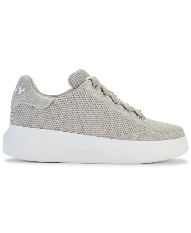 Vegan - Friendly Women's Sneakers Made from Recycled Materials for an Eco - Conscious ChoiceWomen's Jewel Knit Lace Up Sneaker In Stone Grey/silver Vegan - Friendly Women's Sneakers Made from Recycled Materials for an Eco - Conscious ChoiceWomen's Jewel Knit Lace Up Sneaker In Stone Grey/silver