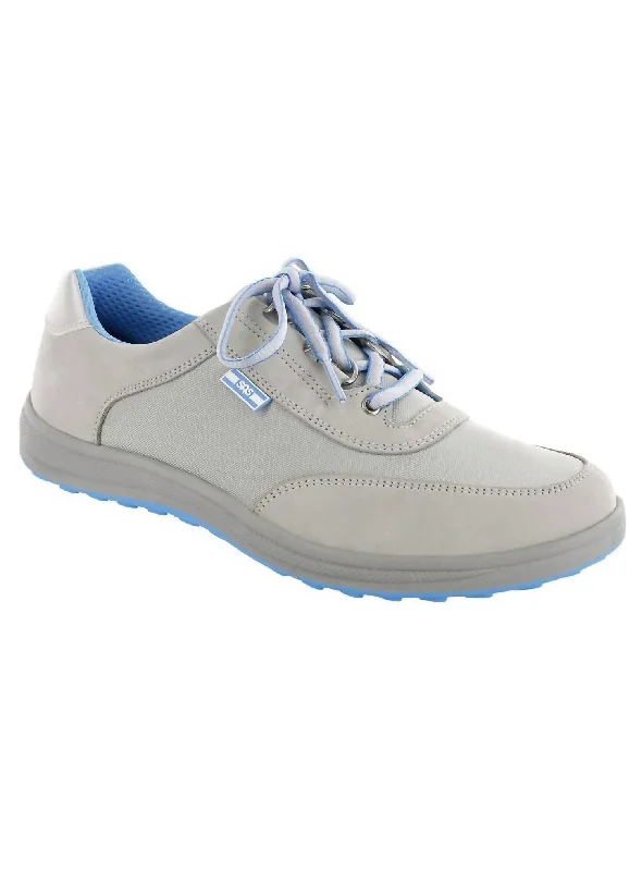 Vegan - Friendly Women's Sneakers Made from Recycled Materials for an Eco - Conscious ChoiceWomen's Sporty Lace Up Sneaker - Narrow In Silver