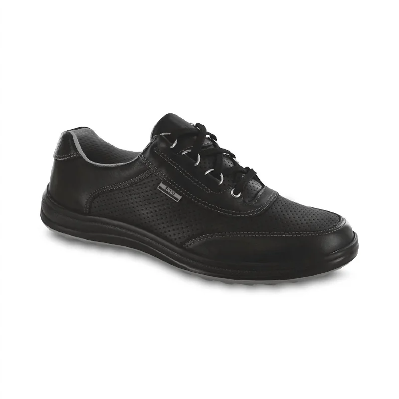 Women's Sneakers with Memory Foam Insoles for Exceptional Cushioning and ComfortWomen's Sporty Lux Sneaker - Medium In Black Perf Women's Sneakers with Memory Foam Insoles for Exceptional Cushioning and ComfortWomen's Sporty Lux Sneaker - Medium In Black Perf